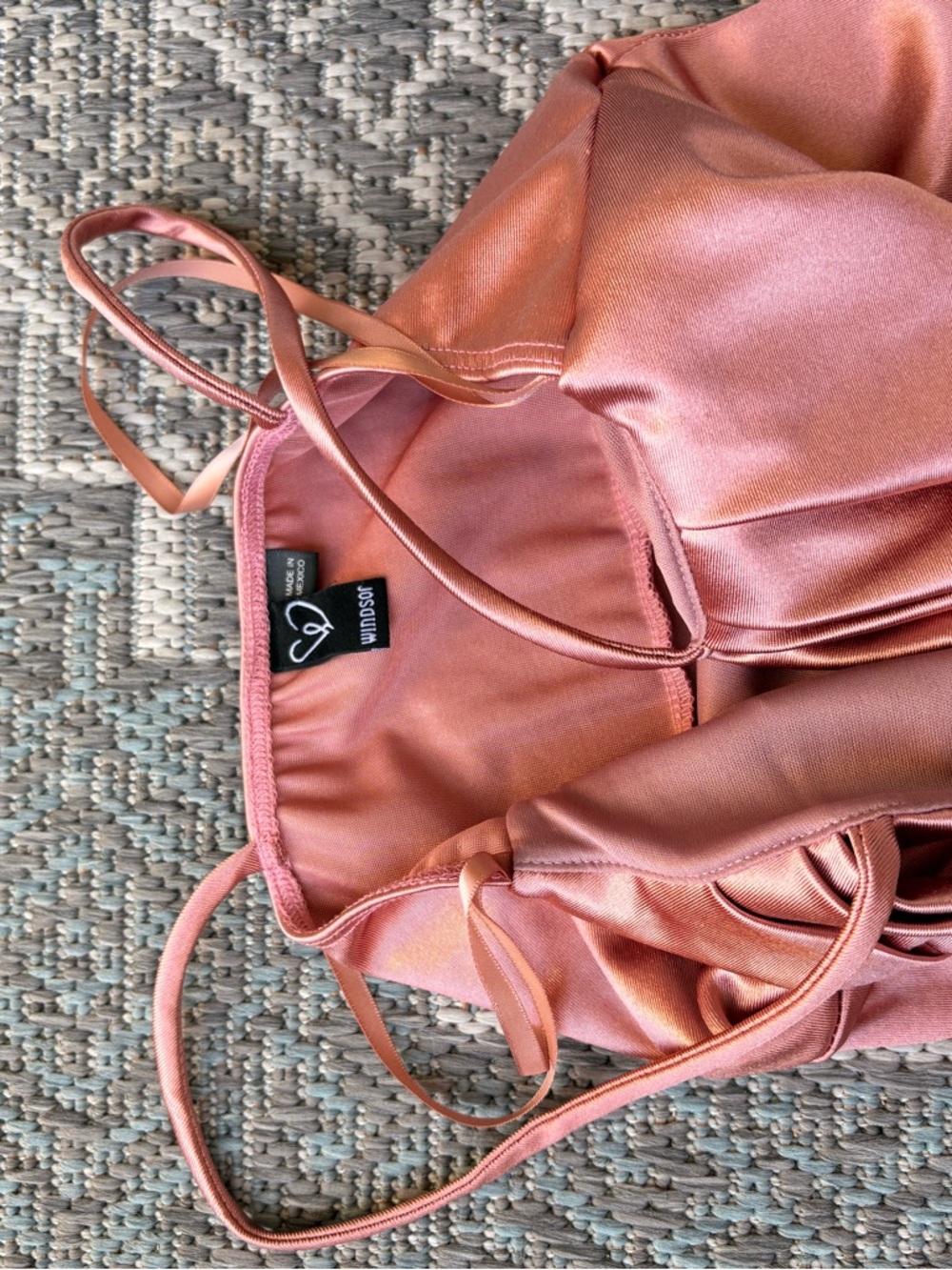 Windsor Formal Dress Satin Cowl Neck Slip Dress in Dusty Rose - Picture 5 of 7